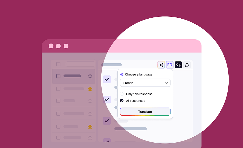 Instantly translate form responses with AI